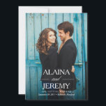 Anúncio de Nomes Lindos para Salvar a Data<br><div class="desc">Este Salve a Data apresenta seus nomes de forma proeminente sobre sua foto em sangria.</div>