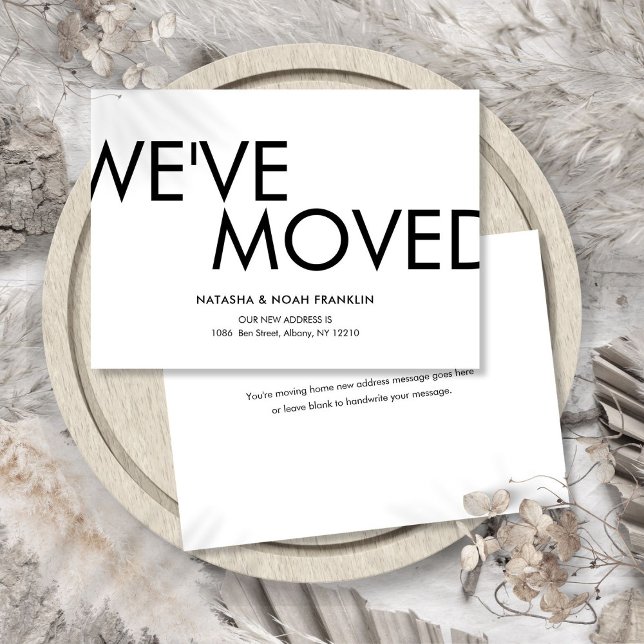 Anúncio de Nova Morada Simples (Simple We've Moved New Address Announcement)
