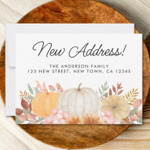 Anúncio de nova queda de endereço em movimento