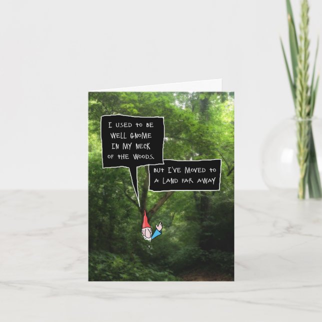 Anúncio de novo endereço com Gnome em Floresta (Frente)