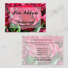 Anúncio de Novo Endereço com Rosas Vermelhas
