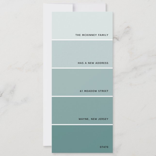 Anúncio de Novo Endereço da Areia Paint Swatch (Frente)