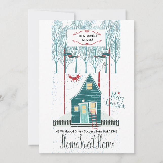 Anúncio de novo endereço da casa de inverno (Frente)