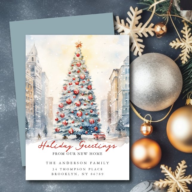 Anúncio de Novo Endereço de Natal da City Street (Criador carregado)