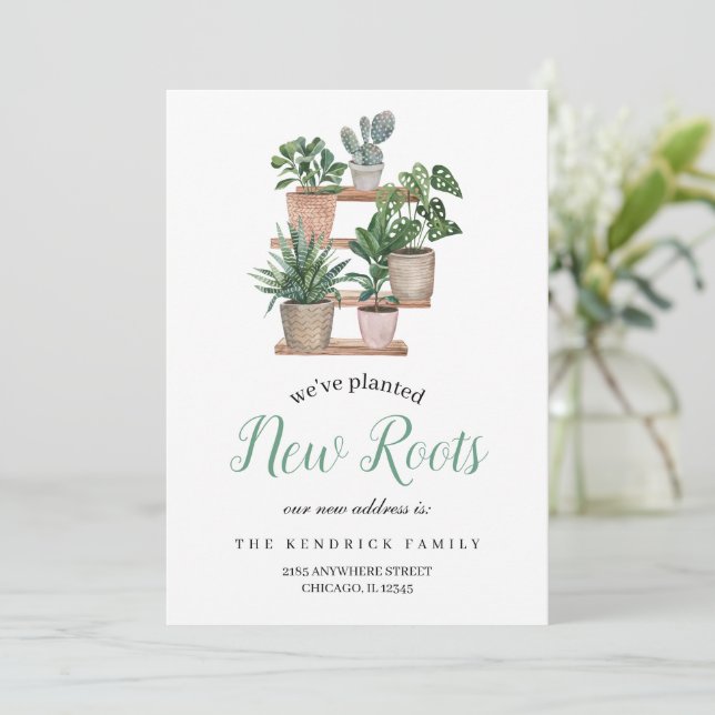 Anúncio de Novo Endereço de Raízes Planejadas (Em pé/Frente)