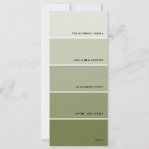 Anúncio de Novo Endereço do Olive Paint Swatch