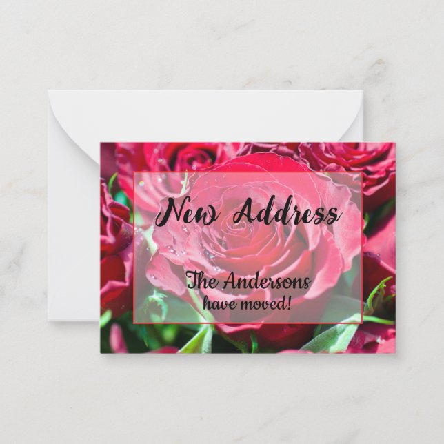 Anúncio de Novo Endereço do Rosa vermelha (Frente)