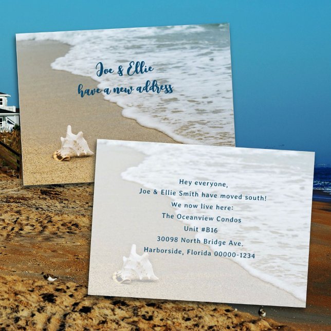 Anúncio de Novo Endereço do Shell do Beach Conch (Criador carregado)