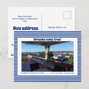 Anúncio de Novo Endereço Residencial Cartão Postal