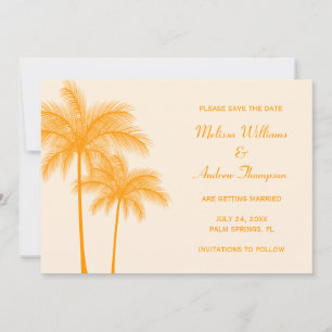 Anúncio de Orange Palm Tree para Salvar a Data