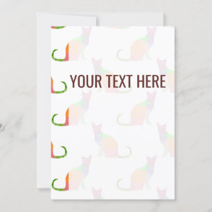 Anúncio de Padrão de Gato Colorido de Baixa Poli