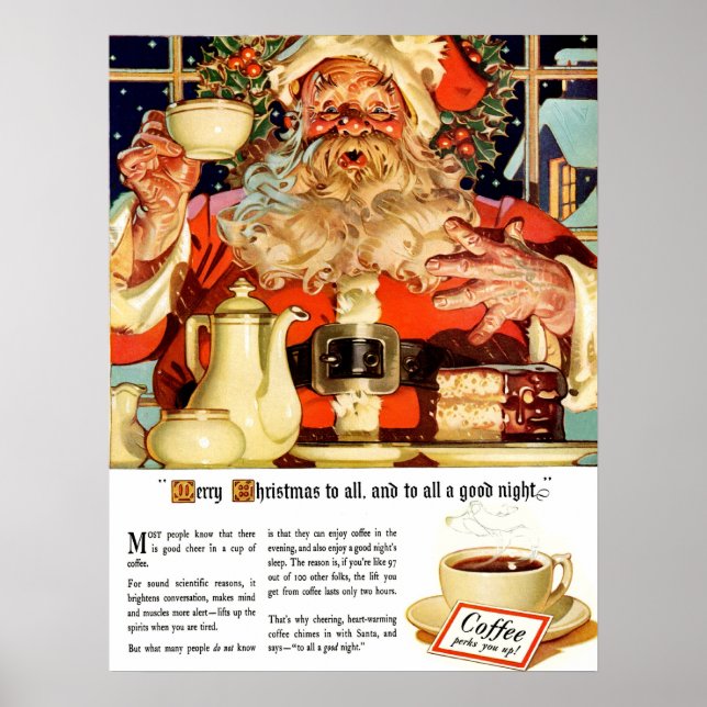 ANÚNCIO DE "PAPAI NOEL DE CAFÉ" POSTER PERSONALIZA (Frente)
