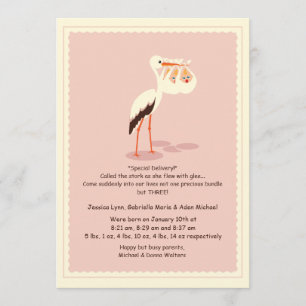 Anúncio de Parto de Tripletos de Entrega Especial