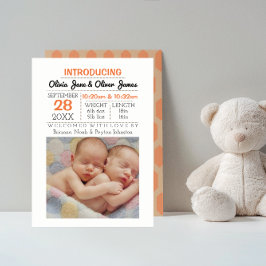 Anúncio de Peach Pattern Photo Baby