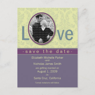Anúncio de Plum Love Wedding Save the Date