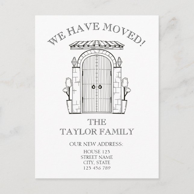 Anúncio de porta de entrada de nova casa (Frente)