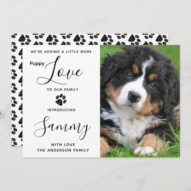 Anúncio de Puppy Love New Pet Dog (Frente/Verso)