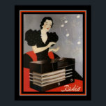 Anúncio de rádio Vintage 16 x 20 Impressão<br><div class="desc">Impressão de anúncio de rádio nostálgico - 16 x 20</div>