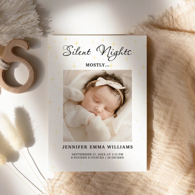 Anúncio de recém-nascido plano abençoado com scrip (Criador carregado)