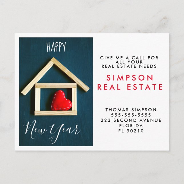 Anúncio de referências de feliz ano novo (Frente)