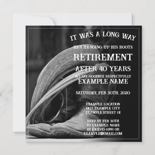 Anúncio de reforma com chapéu e botas de cowboy (Frente)