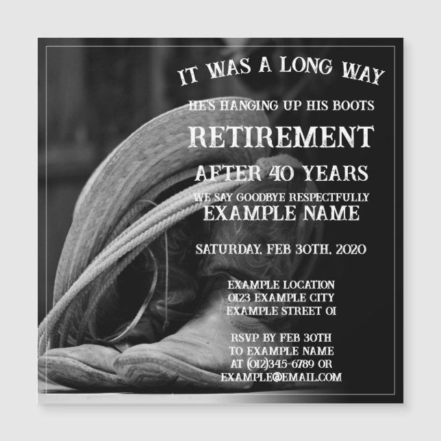 Anúncio de reforma com chapéu e botas de cowboy (Frente)