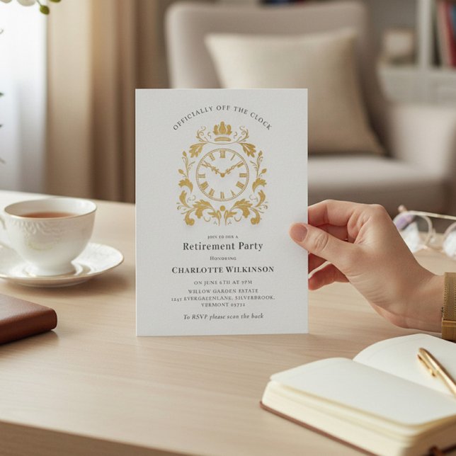 Anúncio de Relógio com Floreio Dourado Real para F (Criador carregado)