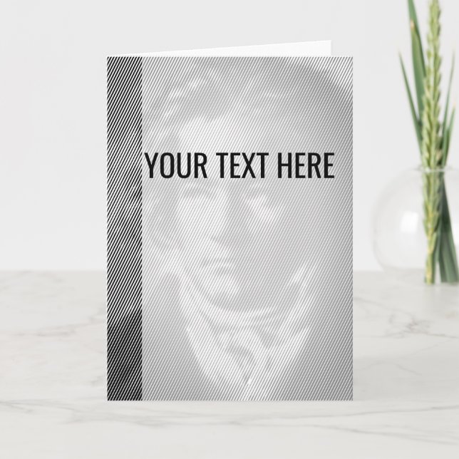 Anúncio de retrato de Beethoven preto e branco (Frente)