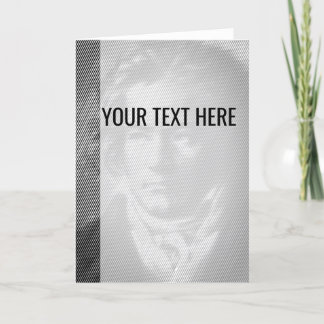 Anúncio de retrato de Beethoven preto e branco