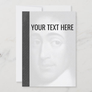 Anúncio de Retrato Preto de Baruch Branco Spinoza
