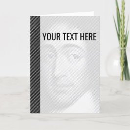 Anúncio de retrato preto e branco de Baruch Spinoz