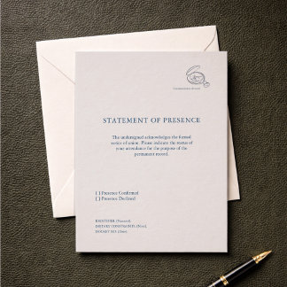 Anúncio de RSVP de Cerimônia Civil Não Tradicional