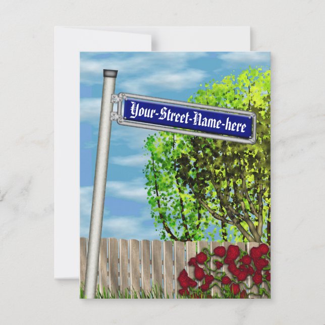 Anúncio de rua alemão personalizável - (Frente)