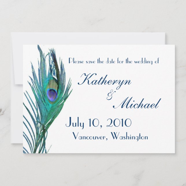 Anúncio de Salvar a Data do Pavão (Frente)