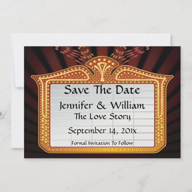 Anúncio de Salve a Data do Cartaz de Filme (Frente)