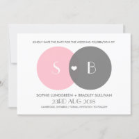 Anúncio de Save the Date com Diagrama de Venn