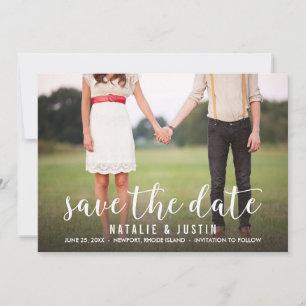 Anúncio de Save the Date com Foto Caprichoso