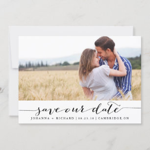 Anúncio de Save the Date com Letra Manuscrita