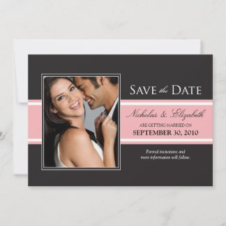 Anúncio de Save the Date com Listra Rosa Ousada