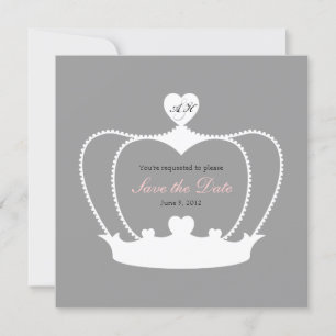Anúncio de Save the Date com Monograma de Casament