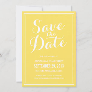 Anúncio de Save the Date de Caligrafia