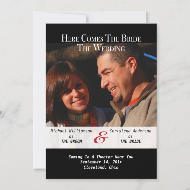 Anúncio de Save The Date de Cartaz de Filme (Frente)