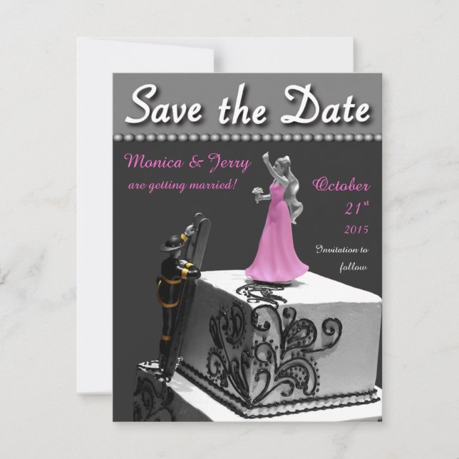 Anúncio de Save The Date de Casamento (Frente)