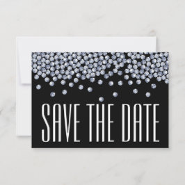 Anúncio de Save the Date de Casamento com Brilho d