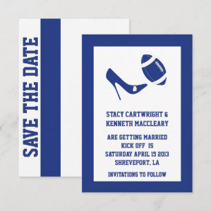 Anúncio de Save The Date de Casamento com Futebol