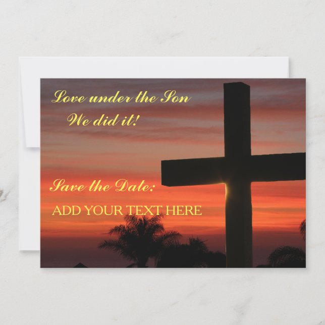 Anúncio de Save The Date de Casamento Cristão (Frente)