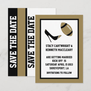 Anúncio de Save The Date de Casamento de Futebol M