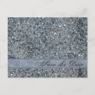 Anúncio de Save the Date de Casamento Faux Sparkle