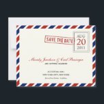 Anúncio de Save The Date de Correio Aéreo<br><div class="desc">Divulgue a notícia emocionante com esses cartões de save the date temáticos de correio divertidos e lindos e impressione seus amigos e familiares com seu gosto único.</div>