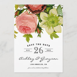 Anúncio de Save the Date de Flores Botânicas